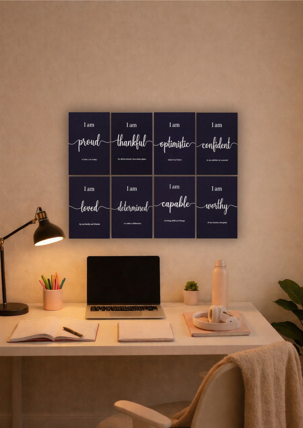 I AM AFFIRMATIONS - MOTIVATION | 8 POSTER COLLAGE